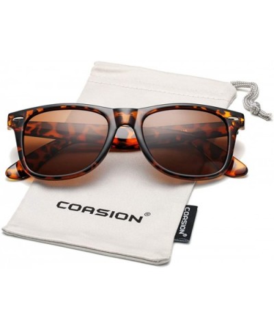 Classic Polarized Sunglasses for Men Women Retro UV400 Sun Glasses - A1 Tortoise Frame/Brown Lens - CA18S6E5OXW $8.09 Aviator