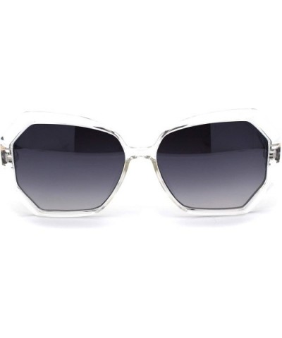 Womens Classic 90s Chic Butterfly Plastic Sunglasses - Clear Smoke - CR18ZWQGKTU $7.35 Butterfly