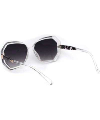 Womens Classic 90s Chic Butterfly Plastic Sunglasses - Clear Smoke - CR18ZWQGKTU $7.35 Butterfly