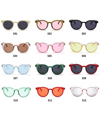 MOD-Style Cat Eye Round Frame Sunglasses A Variety of Color Design - S02 - CQ189SZZZDA $18.04 Square