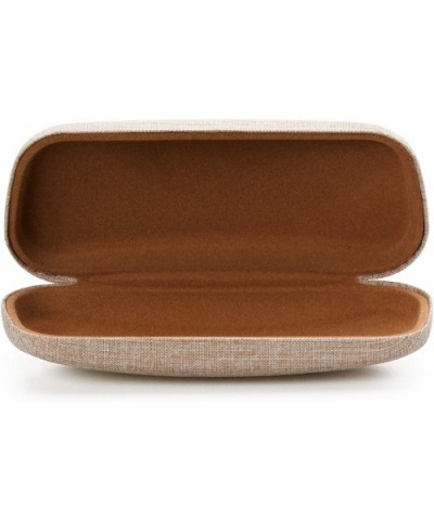 Hard Shell Eyeglasses Case Linen Fabrics Large Sunglasses Case Concise - Small-khaki - C718K4H8X2D $5.25 Aviator