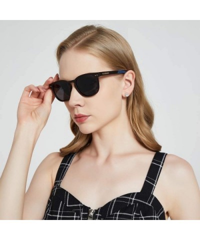 HD Polarized Wood Sunglasses for Men and Women UV400 Protection Sports Classic Retro - Ebony - CN198OZZ2ZX $32.30 Square