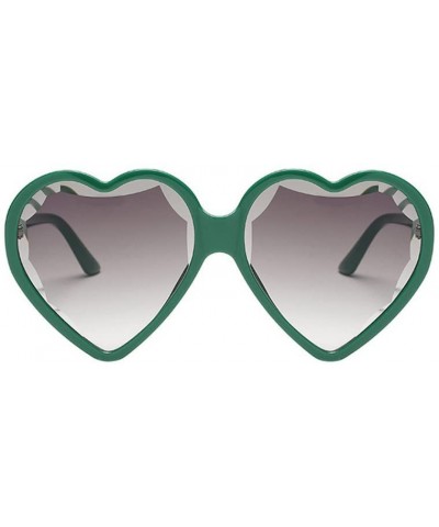 Heart Shape Sunglasses Big Frame Sunglasses Eyewear Retro Unisex Fashion Vintage Sunglasses (D) - D - C518R3US2UA $6.90 Square