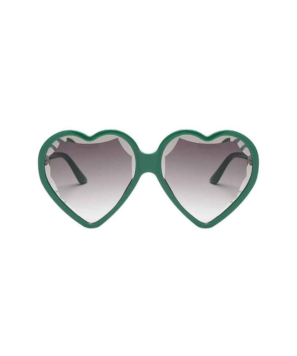 Heart Shape Sunglasses Big Frame Sunglasses Eyewear Retro Unisex Fashion Vintage Sunglasses (D) - D - C518R3US2UA $6.90 Square