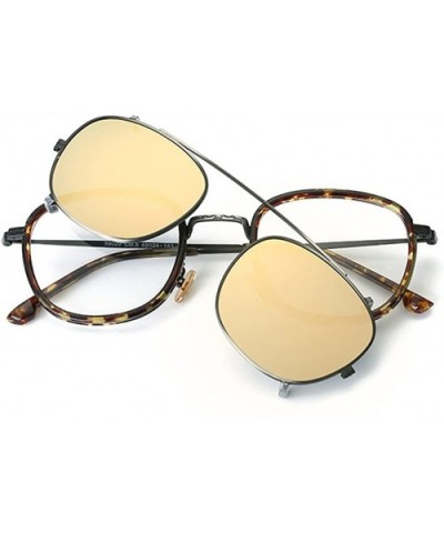 Removable steam punk sunglasses double glasses - Gold Color - CT184A7NER4 $23.23 Oval