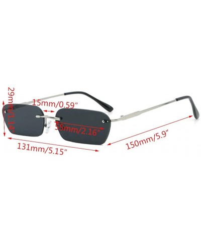 Personality Sunglasses Small Frame Hip Hop Men and Women Color Marine Lens Sun Glasses - R - CX18Y726Q84 $7.07 Square