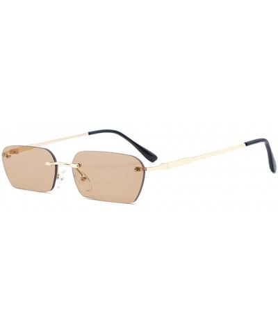 Personality Sunglasses Small Frame Hip Hop Men and Women Color Marine Lens Sun Glasses - R - CX18Y726Q84 $7.07 Square