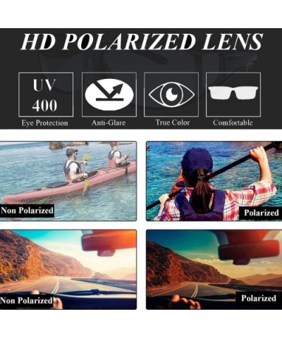 Fit Over Sunglasses Over Glasses - Polarized & Non-Polarized - Polarized Black - Dark Smoke Lens - CZ11L6VYRL7 $9.21 Round