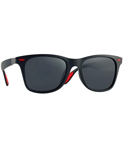 Men's Polarized Fashion Sunglasses Classic Box Sunglasses Men's Casual Large Frame Sunglasses - C - CJ18SQROLUN $4.53 Sport