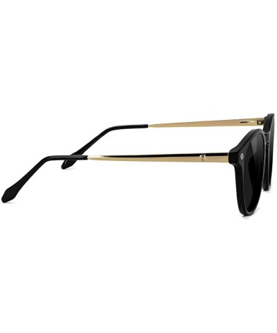 Aria Premium Polarized Sunglasses 100% UV Protected - Black/Gold - CO18S228SNQ $38.78 Round