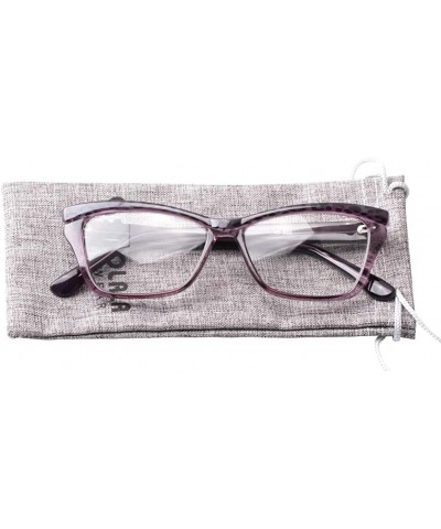 Womens Leopard Butterfly Reading Glasses Fashion Eye Glass Frame - Purple - C618IIR9RH2 $7.51 Butterfly