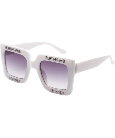 Womens Sunglasses ?? Vintage Square Frame Shades Sun-Glasses UV400 Protection Glasses - White - CK18DTU004D $7.35 Sport