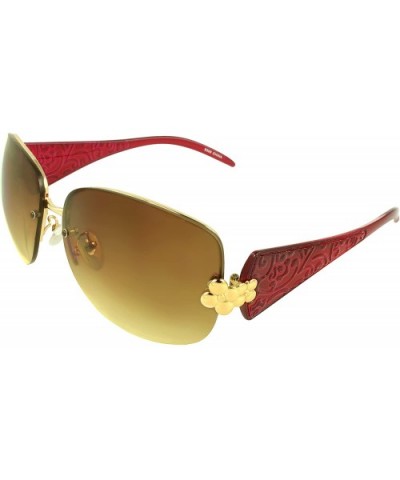 TU9308 Rimless Fashion Sunglasses - Burgundy - CJ11DN2BZBR $4.55 Rimless
