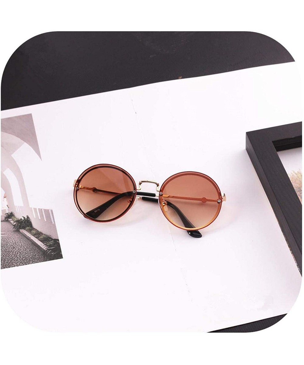 New Arrival 2019 Children Personality Round Lens FramelSun Glasses UV400 Boys Girls Kids Sunglasses Oculos - Tea - CM197A322I...