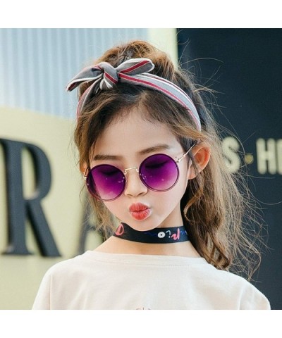 New Arrival 2019 Children Personality Round Lens FramelSun Glasses UV400 Boys Girls Kids Sunglasses Oculos - Tea - CM197A322I...