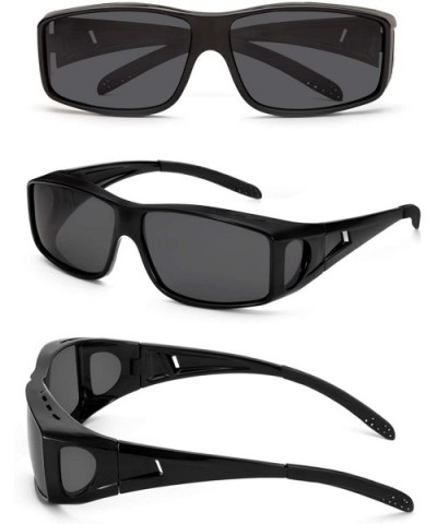 Glasses Driving Polarized Sunglasses Prescription - Sunglasses / Black - CA196447OYY $12.93 Sport