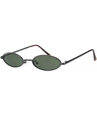 Mens Snug Pimp Narrow Oval Metal Rim Sunglasses - Gunmetal Green - C018K2MRO6E $10.03 Round