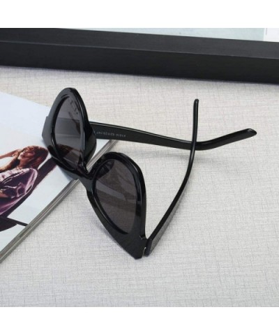 Vintage Sexy Ladies Cat Eye Sunglasses Women Brand Designer New Black Gray - Black Gray - CO18YZUZ0NI $5.77 Oversized