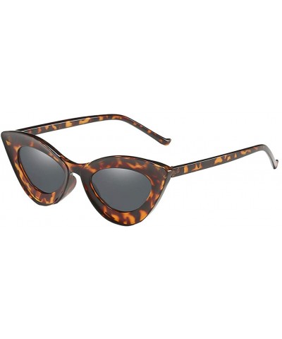 Retro Vintage Narrow Cat Eye Sunglasses Clout Goggles Plastic Frame Womens Sun Glasses Summer Fashion Glasses - CF19074OXSO $...
