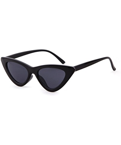 Retro Vintage Cat Eye Glasses Women Fashion Triangle Candy Color Sunglasses - B-black/Grey - CR18EHYSWWE $5.92 Goggle