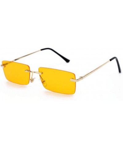 Retro Small Square Sunglasses Personality Glasses Square Ocean Piece Sunglasses - 2 - C5190DHTIX3 $27.93 Sport