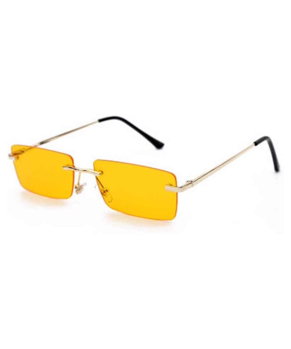 Retro Small Square Sunglasses Personality Glasses Square Ocean Piece Sunglasses - 2 - C5190DHTIX3 $27.93 Sport