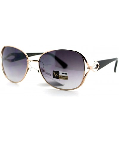 Women's Luxurious Sunglasses Classy Designer Fashion Eyewear - Black White - CS123KGVSSP $6.98 Oval