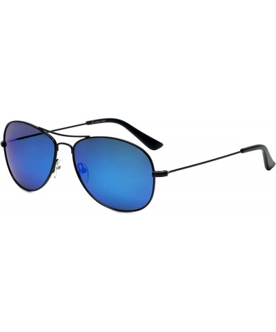 Polarized Aviator Sunglasses 790S in Black with Blue Mirror Lens - CV18LSI003Y $51.42 Aviator