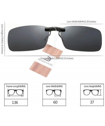 UV400 Clip on Polarised Sunglasses Fit over Prescription Eyeglasses - Grey - C118RH7M08Z $5.69 Oversized