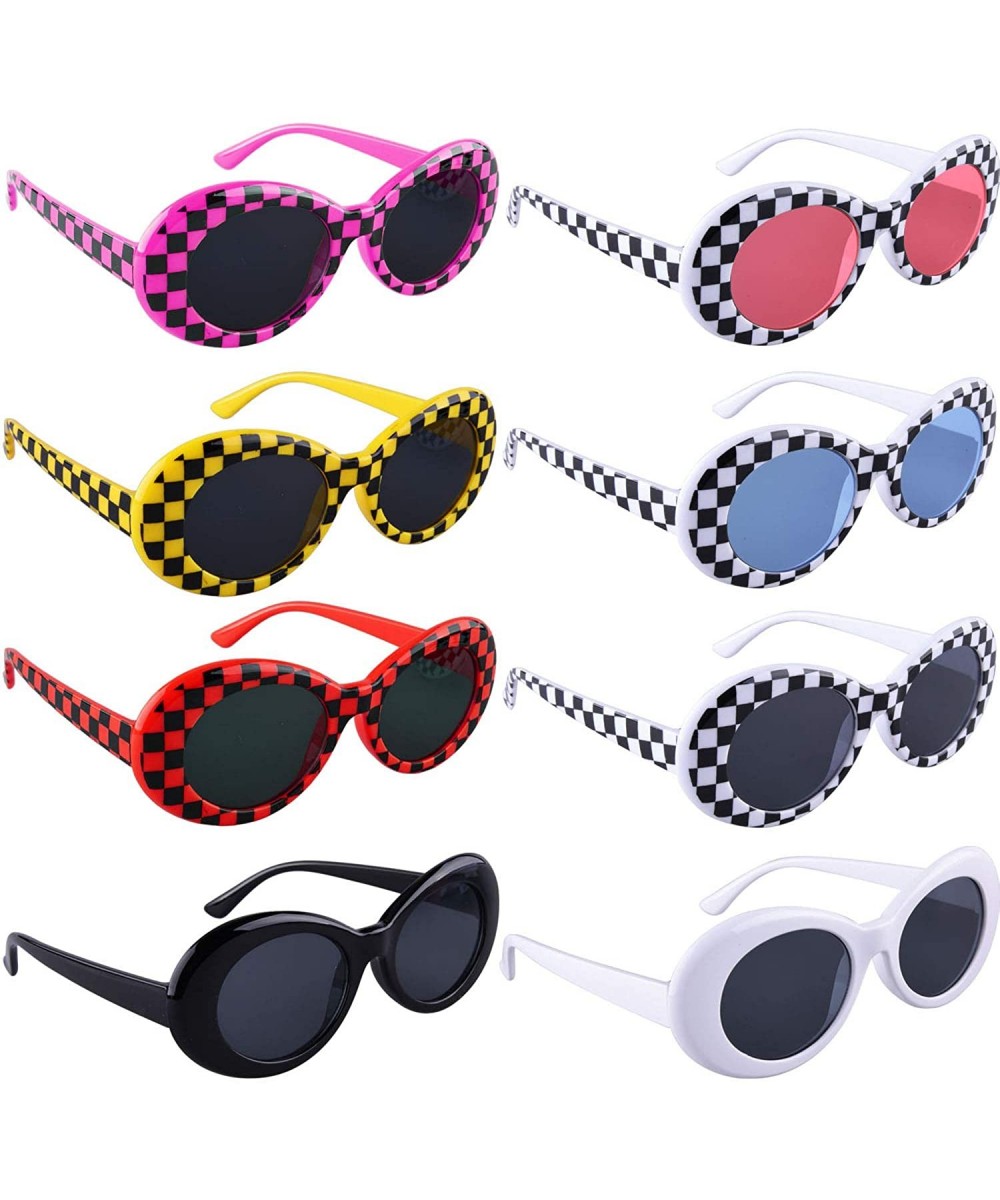 8 Pairs Clout Goggles Oval Sunglasses Retro Kurt Mod Goggles - CZ18LNAZ638 $9.36 Goggle