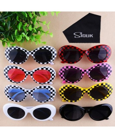 8 Pairs Clout Goggles Oval Sunglasses Retro Kurt Mod Goggles - CZ18LNAZ638 $9.36 Goggle