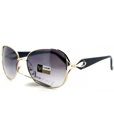 Women's Luxurious Sunglasses Classy Designer Fashion Eyewear - Navy - CU123KGWBS1 $7.62 Oval