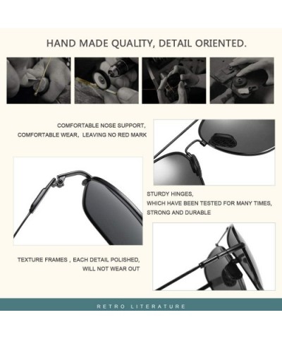 Military Style Classic Sunglasses for Men Women Aviator Polarized Sun Glasses UV 400 Protection - CB18QNKCD6Z $15.03 Aviator