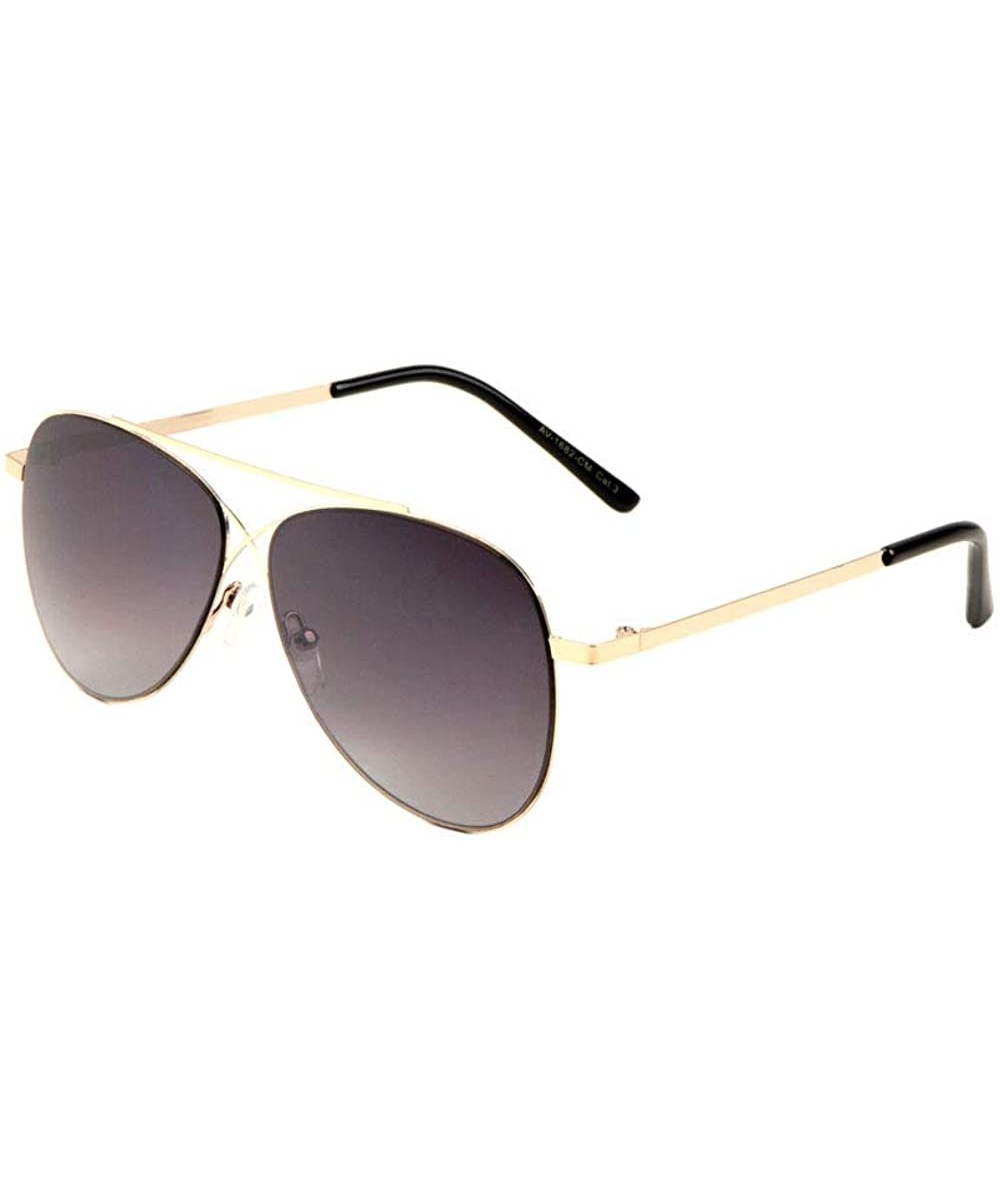 Rimless Round Aviator Crossed Bridge Color Mirror Sunglasses - Smoke - CN197N0G697 $10.55 Rimless