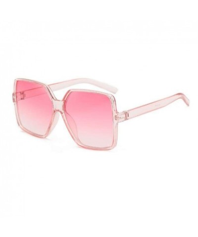 Mirror Blocking Square Sunglasses Glasses - Pink frame - CA190OKLYIN $5.21 Rectangular