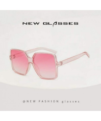 Mirror Blocking Square Sunglasses Glasses - Pink frame - CA190OKLYIN $5.21 Rectangular