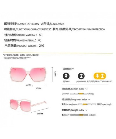 Mirror Blocking Square Sunglasses Glasses - Pink frame - CA190OKLYIN $5.21 Rectangular