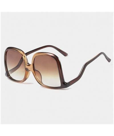 New Arrival 2020 Oversized Sunglasses Trendy Vintage Personality Design Women Sunglasses - C9 Brown Brown - CC199QD9729 $6.26...