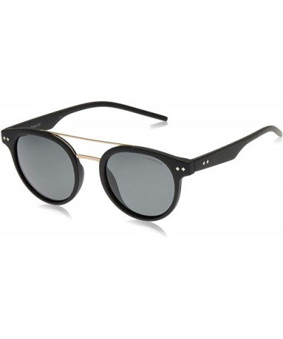 PLD6031/S Polarized Oval Sunglasses - MTT BLACK - 49 mm - CR17YI3E9NM $34.33 Oval