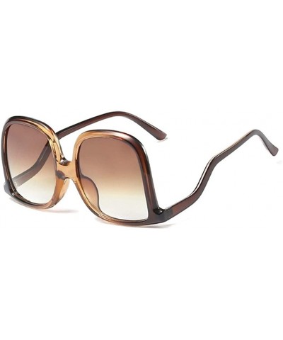 New Arrival 2020 Oversized Sunglasses Trendy Vintage Personality Design Women Sunglasses - C9 Brown Brown - CC199QD9729 $6.26...