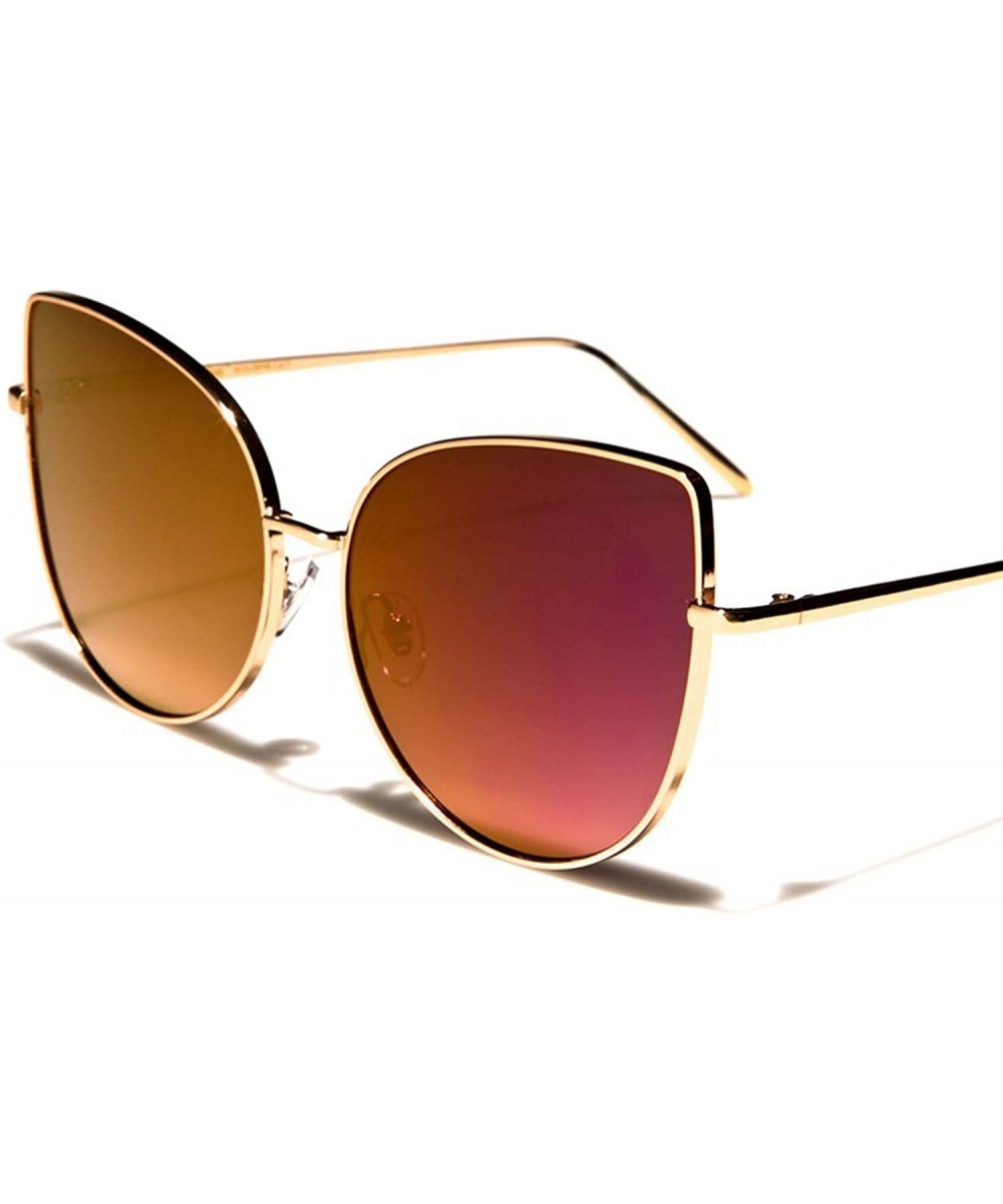 Modern Designer Inspired Foxy Stylish Sexy Womens Cat Eye Sunglasses - Gold / Purple - C318ECEIINC $11.60 Cat Eye