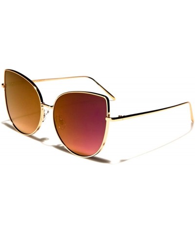 Modern Designer Inspired Foxy Stylish Sexy Womens Cat Eye Sunglasses - Gold / Purple - C318ECEIINC $11.60 Cat Eye