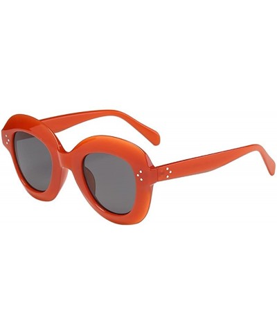 Women Retro Square Large Frame Sunglasses Eyewear Plastic Outdoor - G - CR18Q3RS89Y $5.57 Goggle