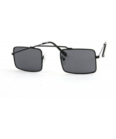 Hippie Retro Square Gothic Vampire Sunglasses P2196 - Black-smoke Lens - C2126OGY43J $6.22 Square