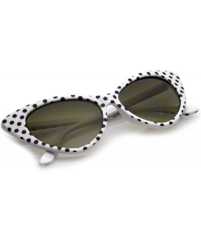 Women's Retro Oversized High Point Cat Eye Sunglasses 54mm - White-black / Smoke Gradient - CL118SU7P0T $6.77 Wayfarer