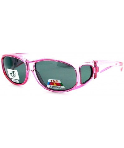 2 Extra Small Polarized Fit Over Sunglasses Wear Over Eyeglasses - Pink / Red - C912LMD5IXJ $20.83 Wrap