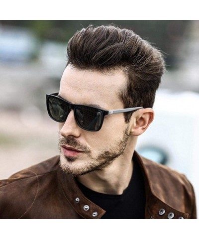 Unisex Fashion Men Women Eyewear Casual Square Shape Sunglasses - Black Gray - C9194WWZUL9 $33.10 Square