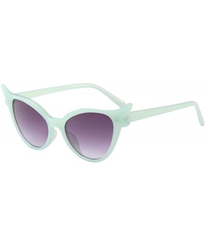 Retro Cateye Sunglasses for Women - Vintage Plastic Frame Mirrored Lens Eyewear Oversized Sun Glasses - E - CY195IG8CIZ $5.24...