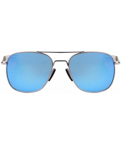 Men Fashion Polarized Driving Sunglasses Alloy Frame - Blue - CX17YA4S5I3 $8.78 Semi-rimless