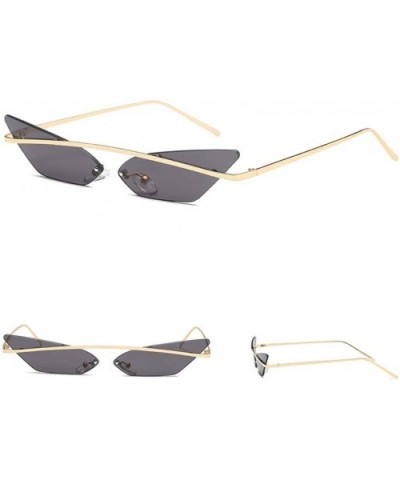 2019 Cat Eye Sunglasses Metal Frame Women Fashion Chic Lens UV400 Brand Designer - 1 - CB18X784AQH $5.78 Cat Eye
